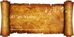 Ágh Vince névjegykártya