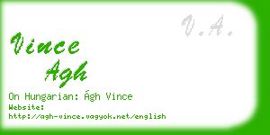 vince agh business card