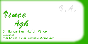 vince agh business card